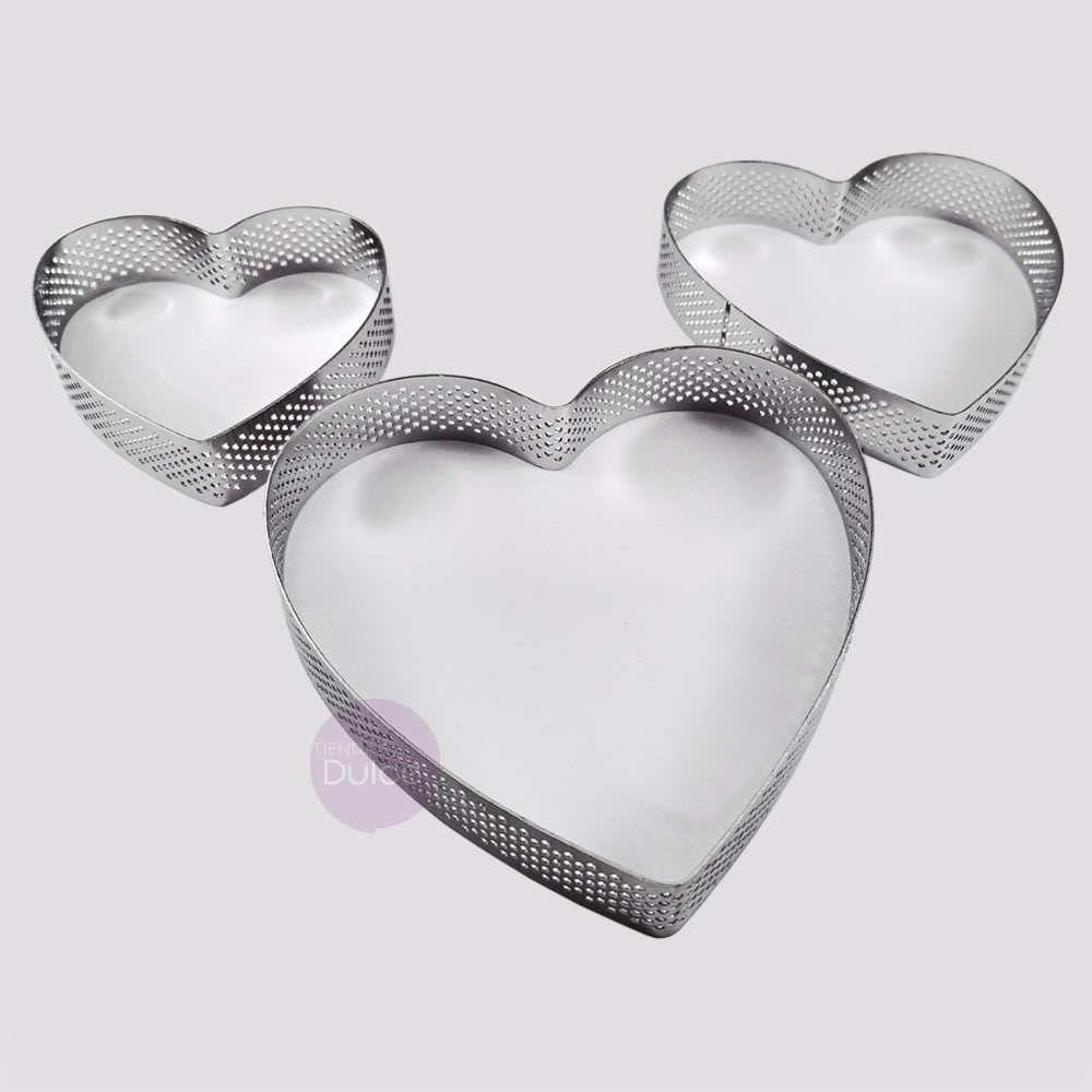 Set Aros Microperforados Corazón 3 Piezas 0
