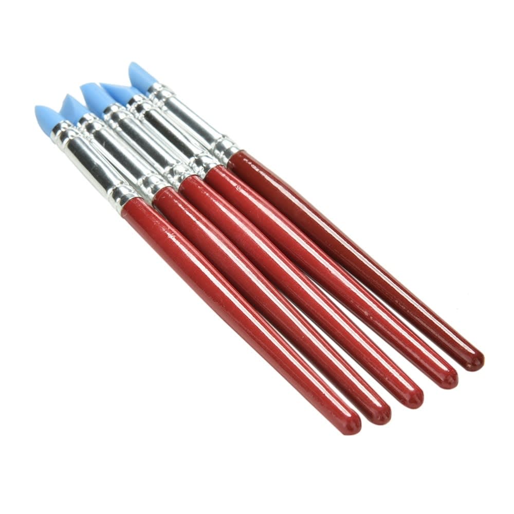 Set Pinceles Silicona para Modelar 5 piezas 0
