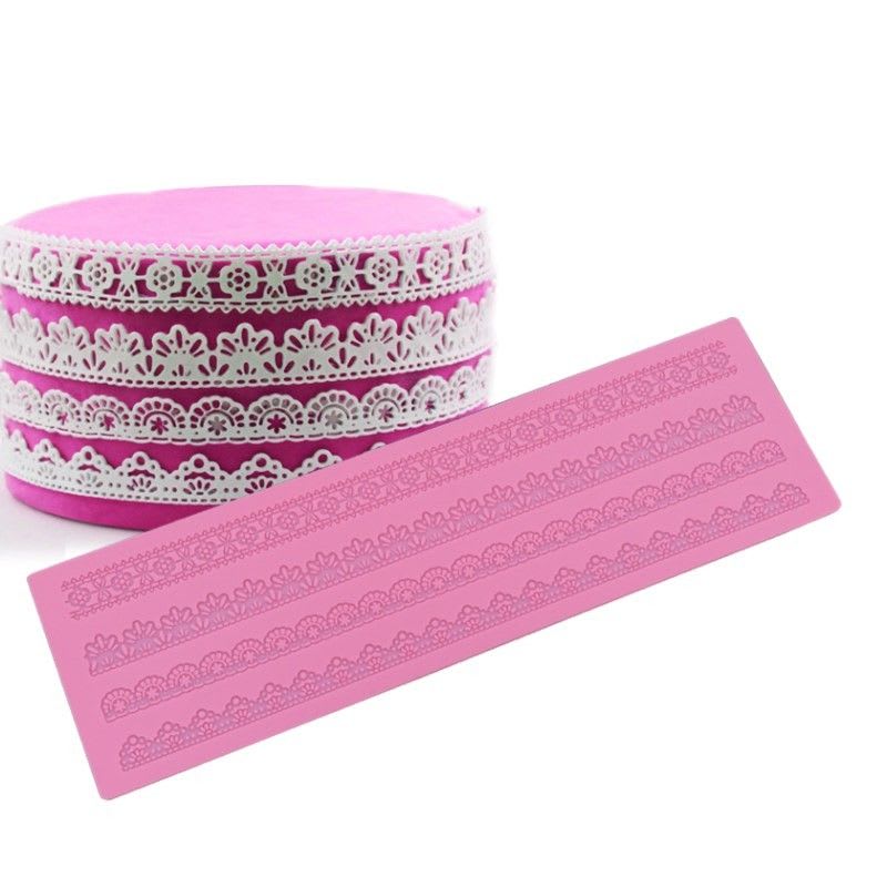 Molde Encaje Comestible 4 Diseños Silicona5