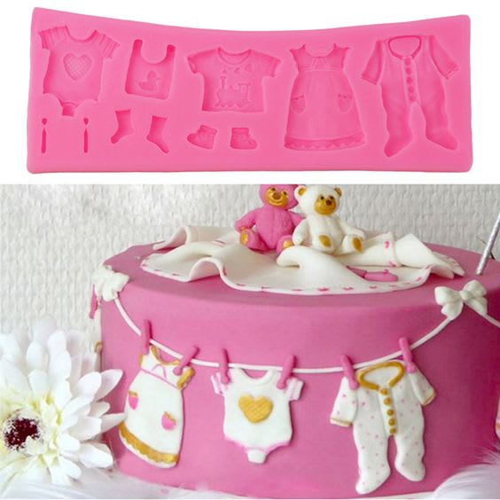 Molde Fondant Ropa Bebé 0