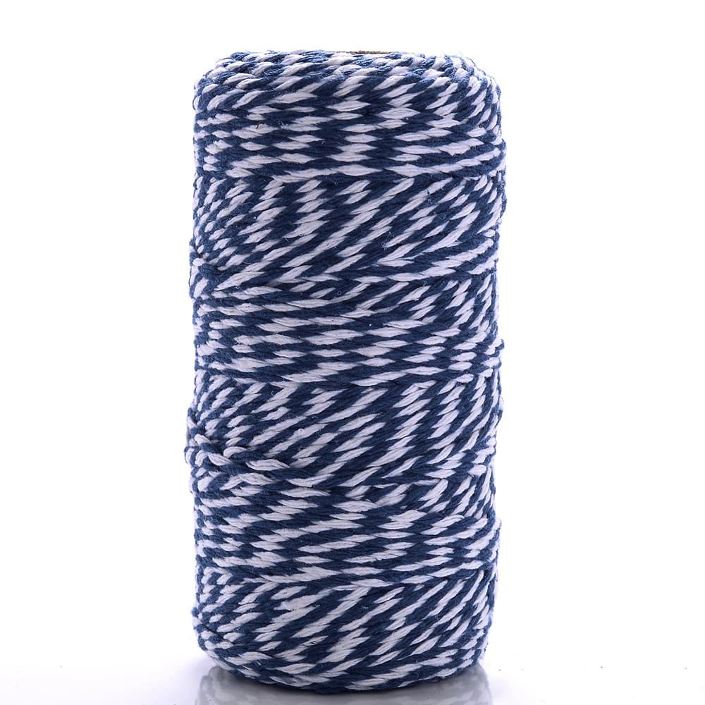 Cordón de Algodón Azul-Blanco 100 mts.3
