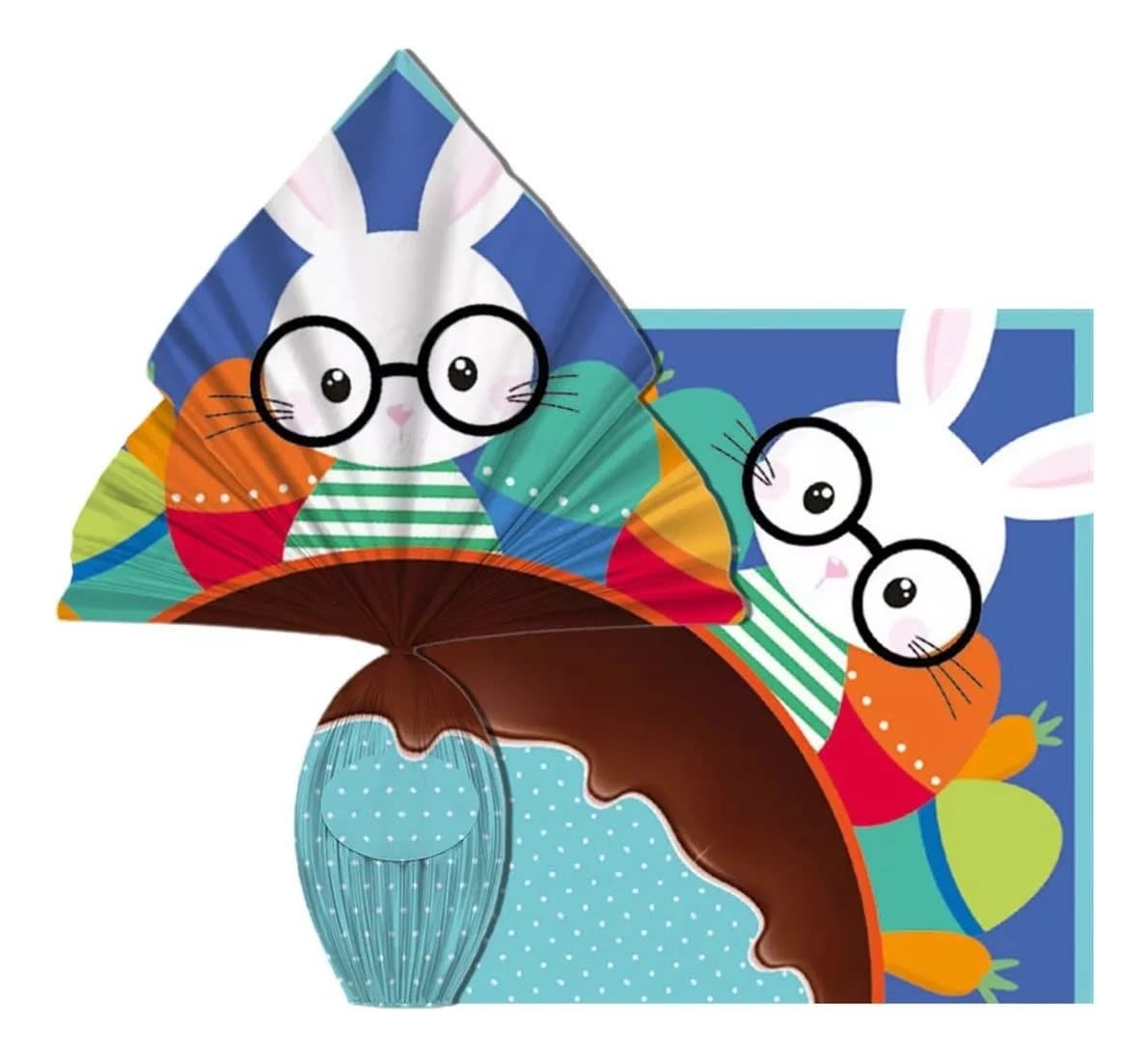 Envoltorio Para Huevo Grande Conejo Azul 35x35 cm.5