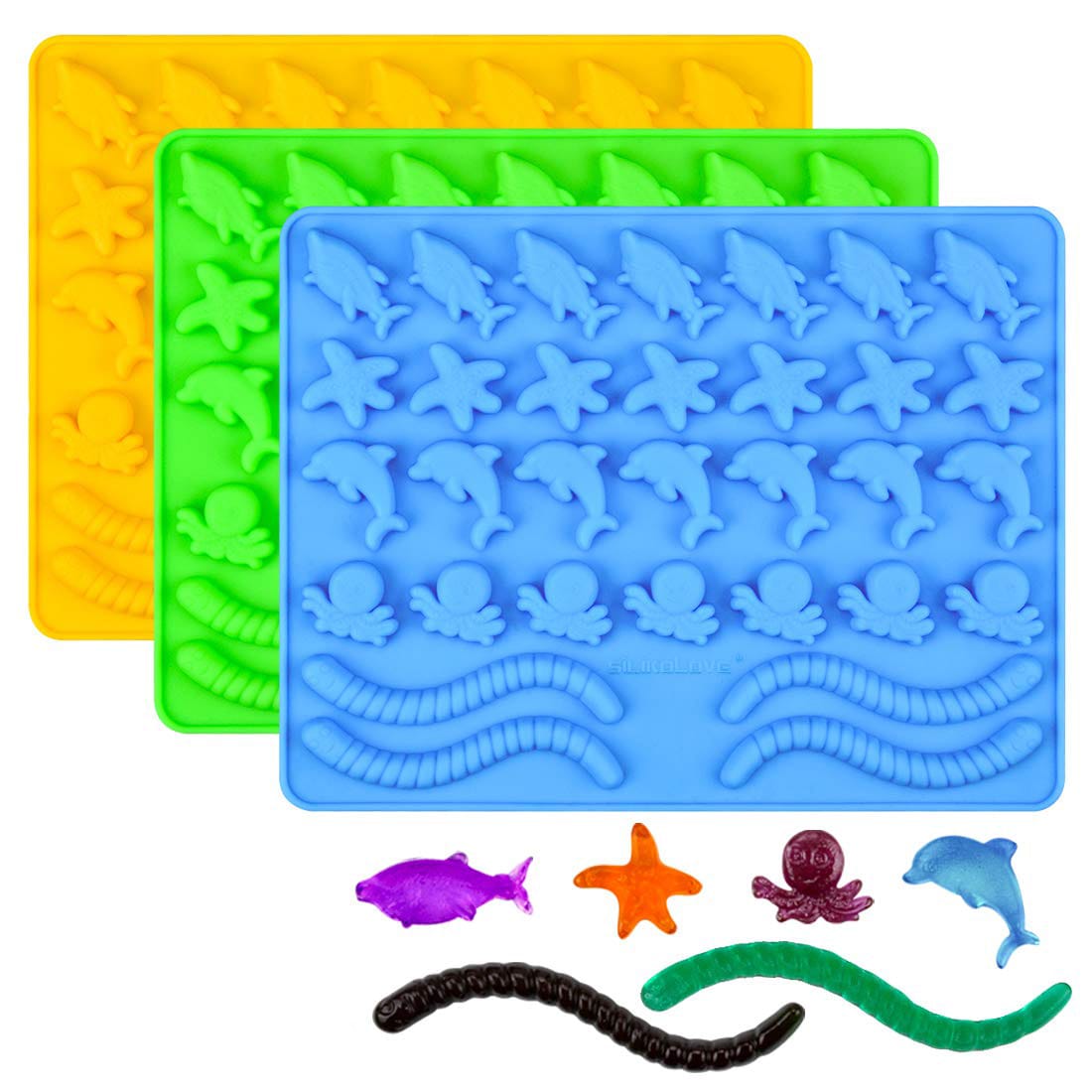 Molde Gomitas Oceano Silicona 0