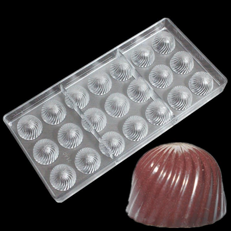 Molde Bombón Redondo Espiral Acrílico 0