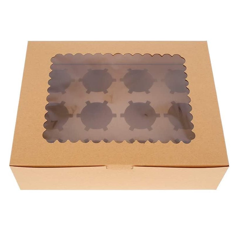 Caja para 12 Cupcakes Kraft 2