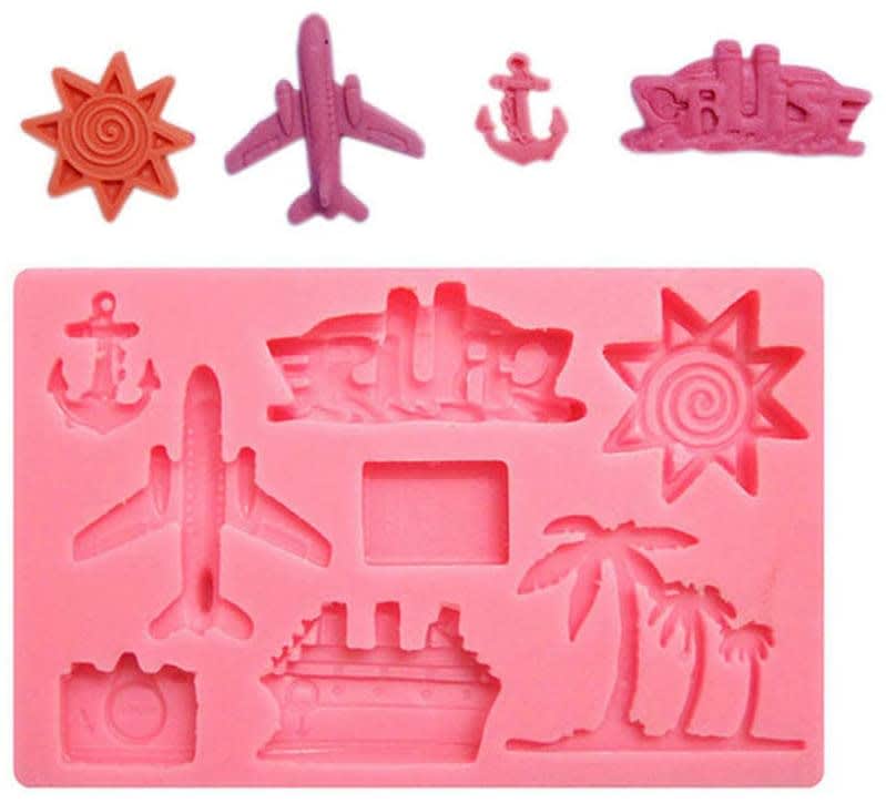 Molde Fondant Viajes Silicona 0