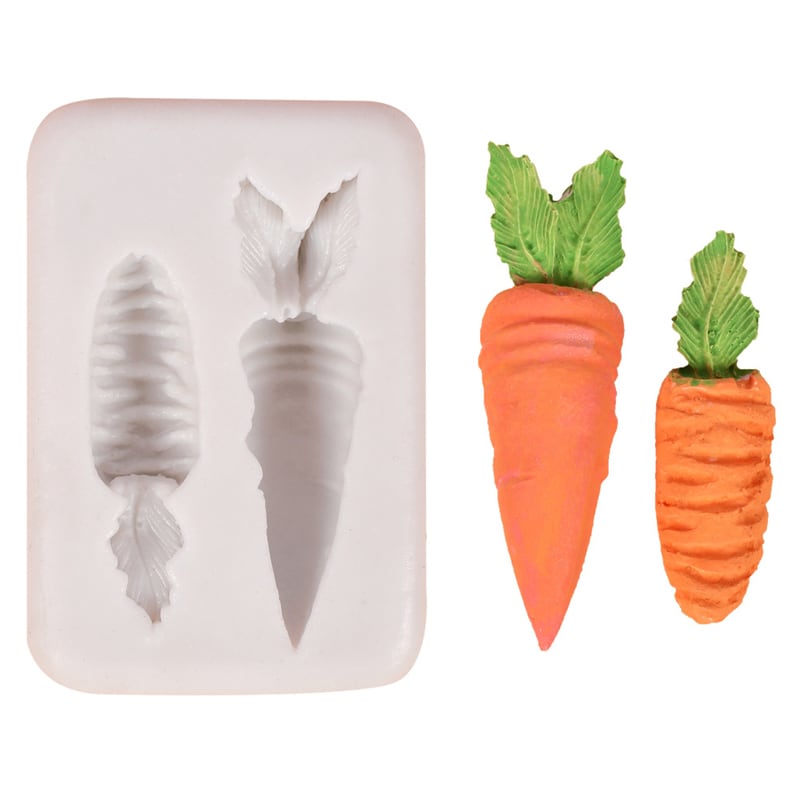 Molde Fondant 2 Zanahorias Silicona 0
