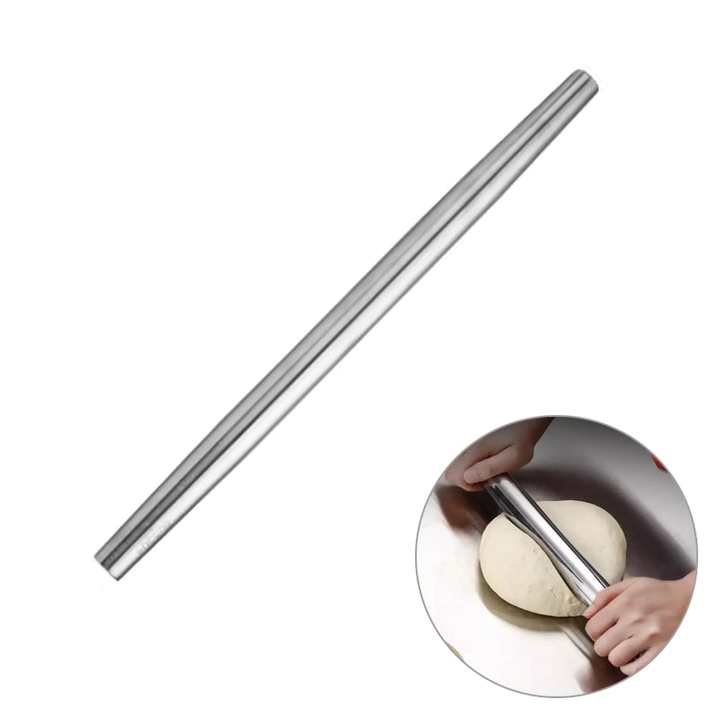 Rodillo Uslero Acero Inoxidable Liso 52 cm. 1