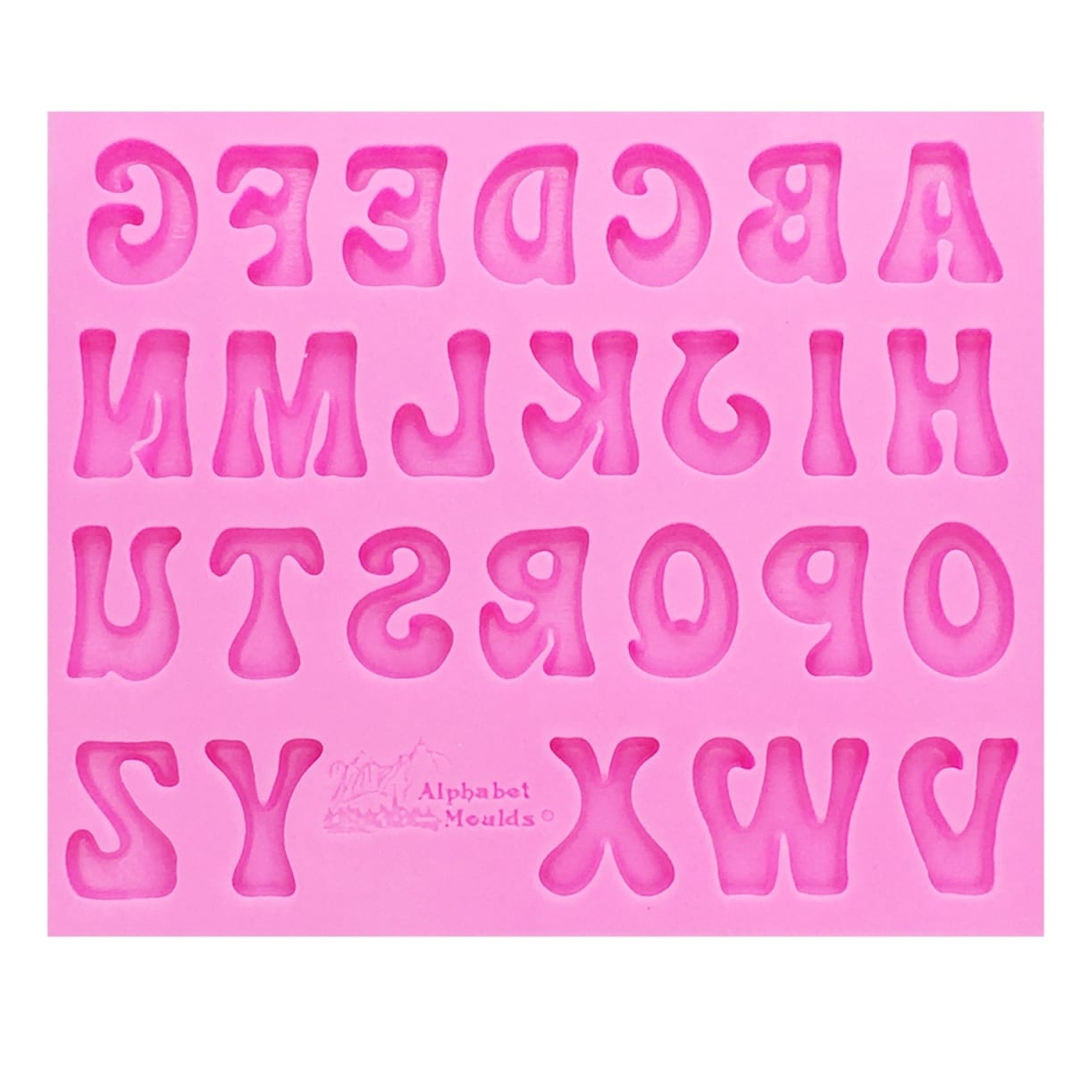 Molde Fondant Mayúsculas Silicona 0