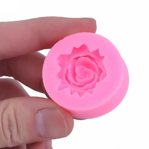 Molde Fondant Rosa Pequeña Silicona 0