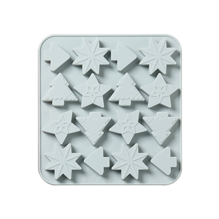 Molde Silicona Estrellas y Pinos Navidad 0