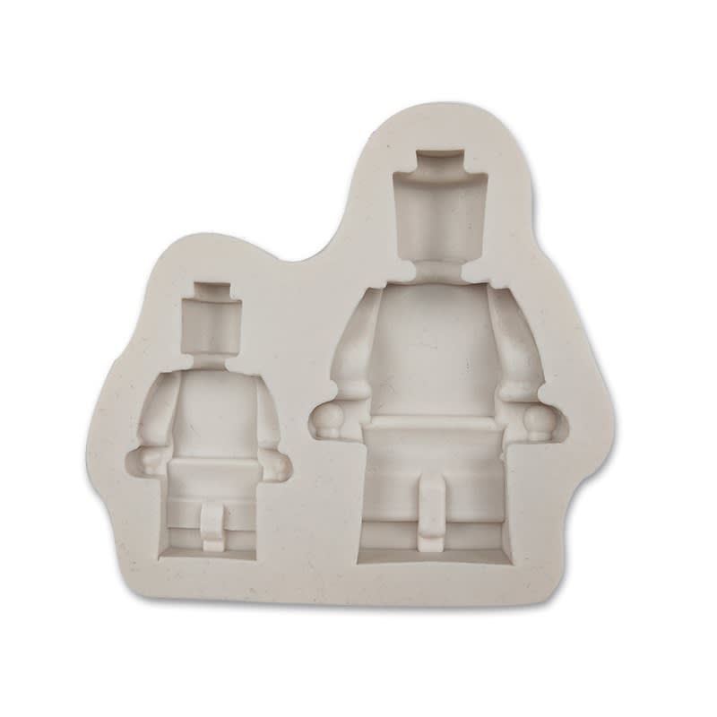 Molde Fondant 2 Figuras Lego Silicona 0