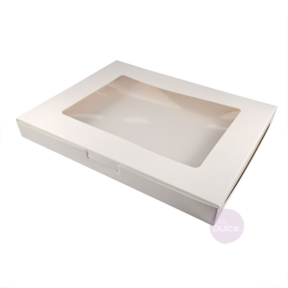 Caja Cartulina para 12 Alfajores 25x20x2.5 cm. Blanca 2