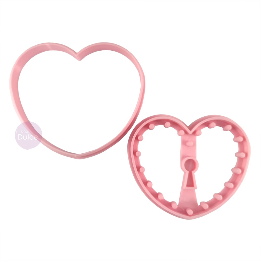 Cortador + Marcador Corazón Candado 1