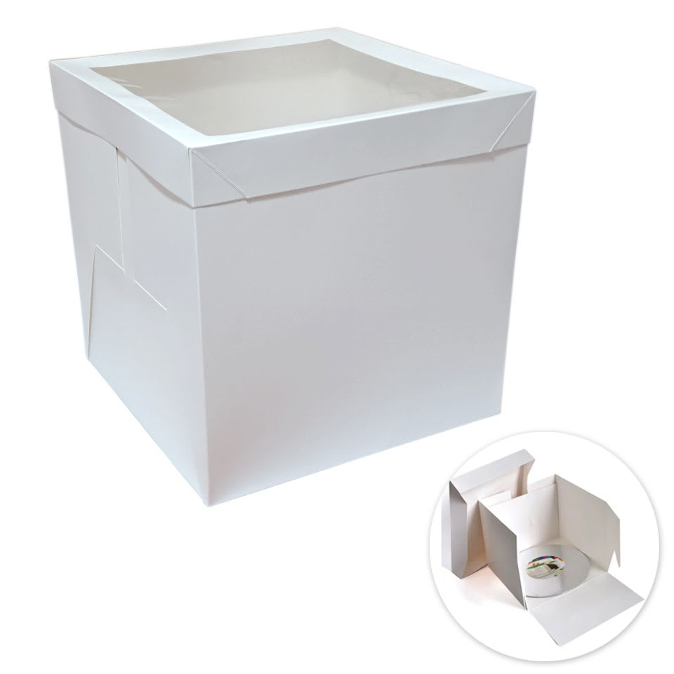Caja Torta Cartulina con Visor 35x35x35 cm. 3