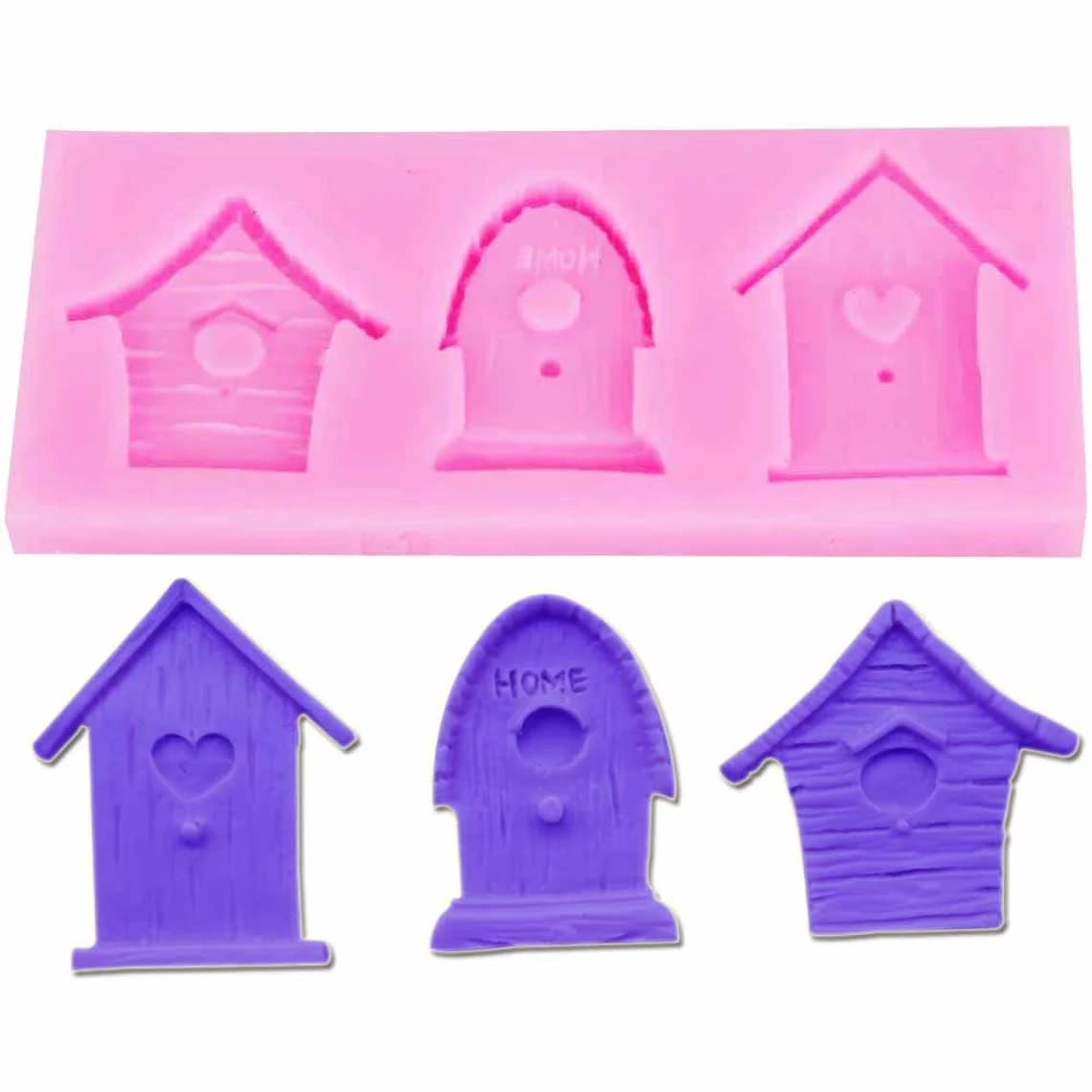 Molde Fondant Casita de Pajaros Silicona 0