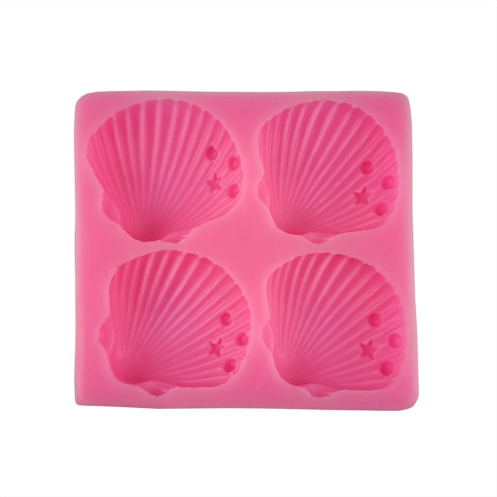 Molde Fondant 4 Conchitas Silicona 0