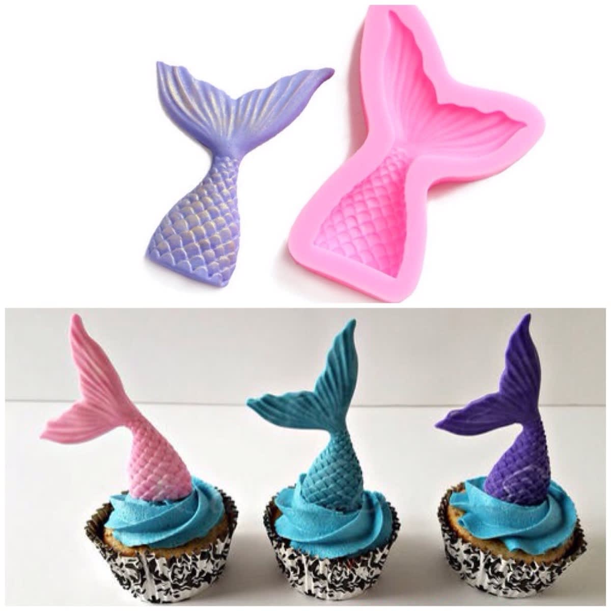 Molde Fondant Cola de Sirena Grande 0