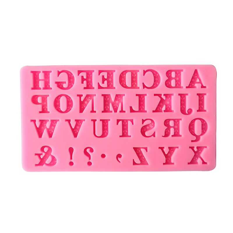 Molde Fondant Alfabeto Y Símbolos Silicona 0
