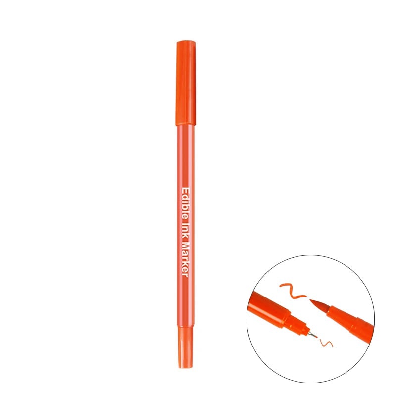 Marcador Doble Punta Linner/Pincel Naranjo 3