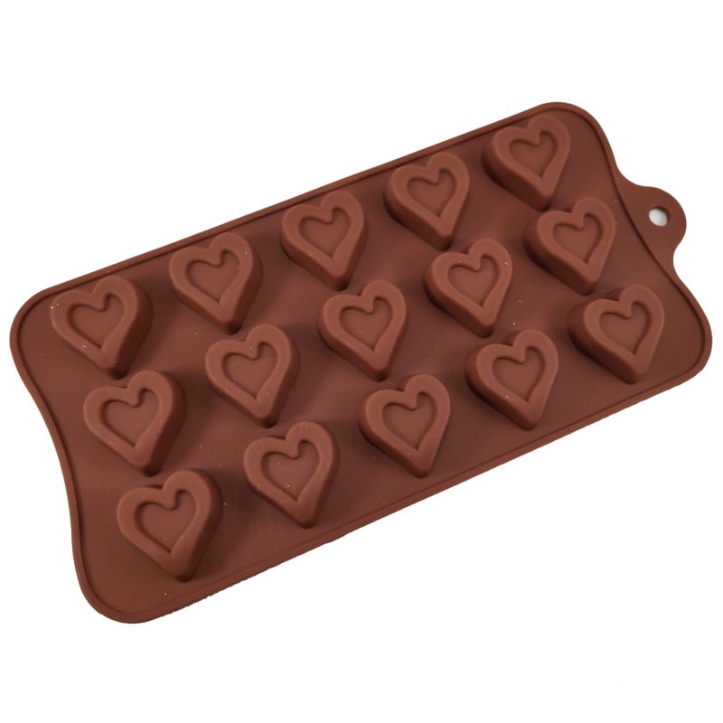 Molde Chocolate Corazón Borde Silicona 0