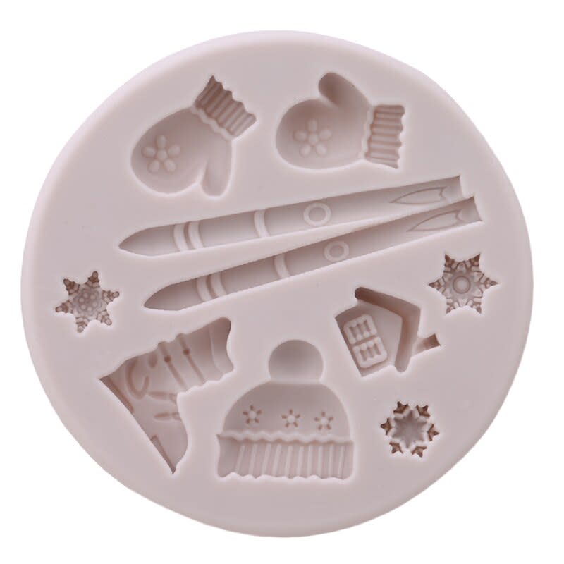 Molde Fondant Equipo de Nieve Silicona 0