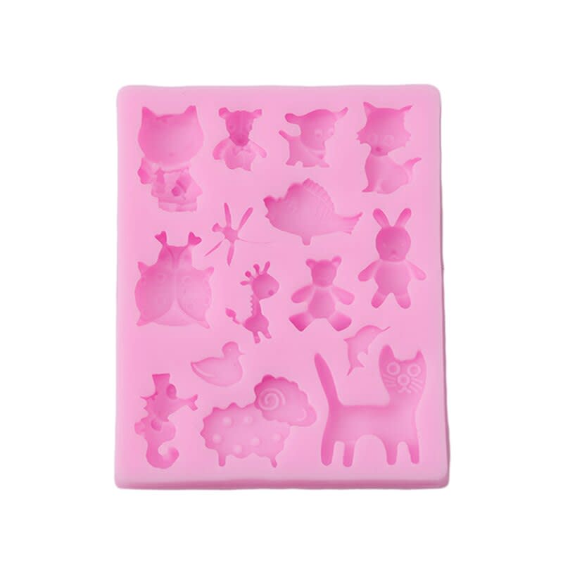 Molde Fondant Animales N°2 Silicona 0