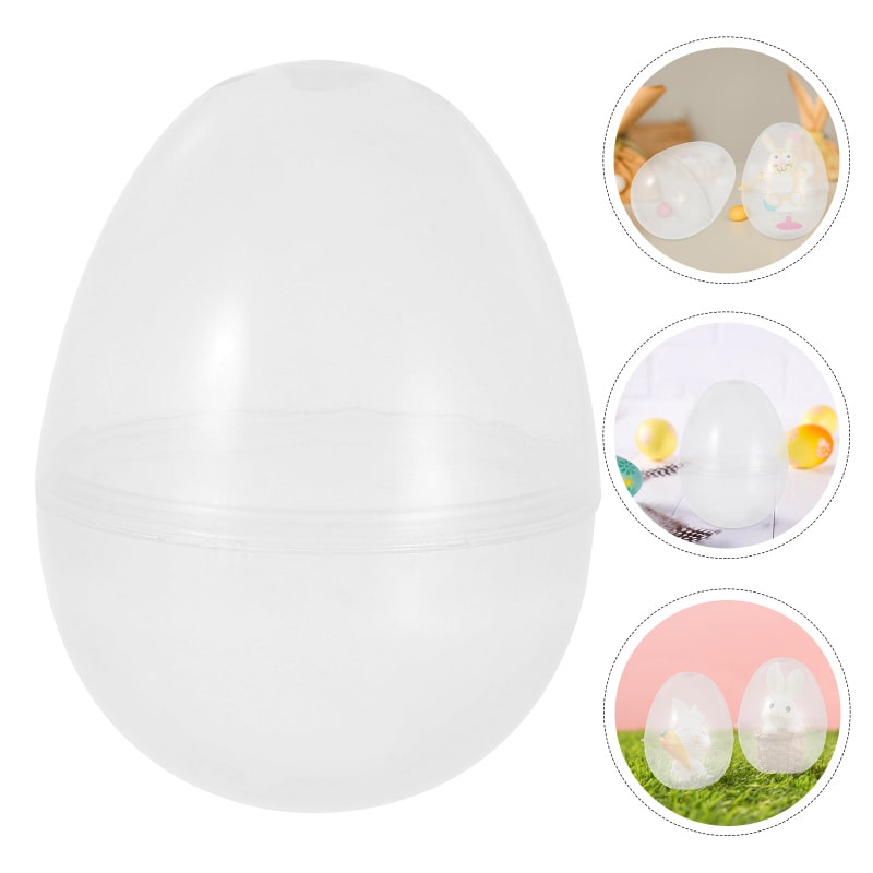 Dulcero Transparente Forma de Huevo 9x6.5 cm. 10 Unidades 0