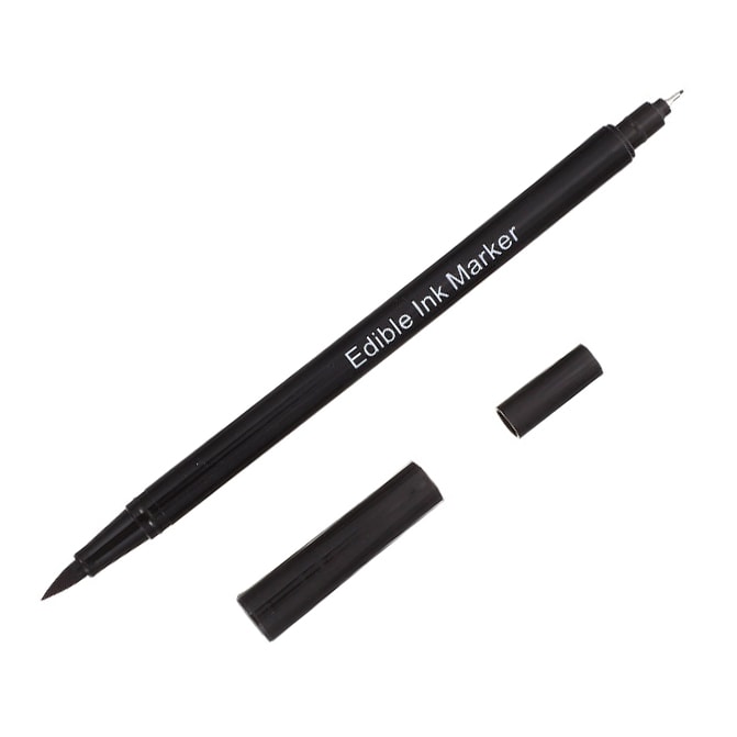 Marcador Doble Punta Linner/Pincel Negro2