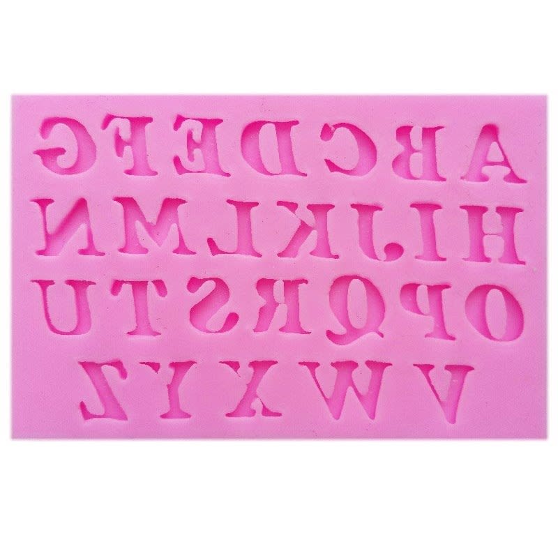 Molde Fondant Letras Mayúsculas Silicona 1