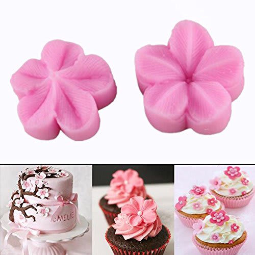 Molde Fondant Nervadura Flor Cerezo Silicona 0