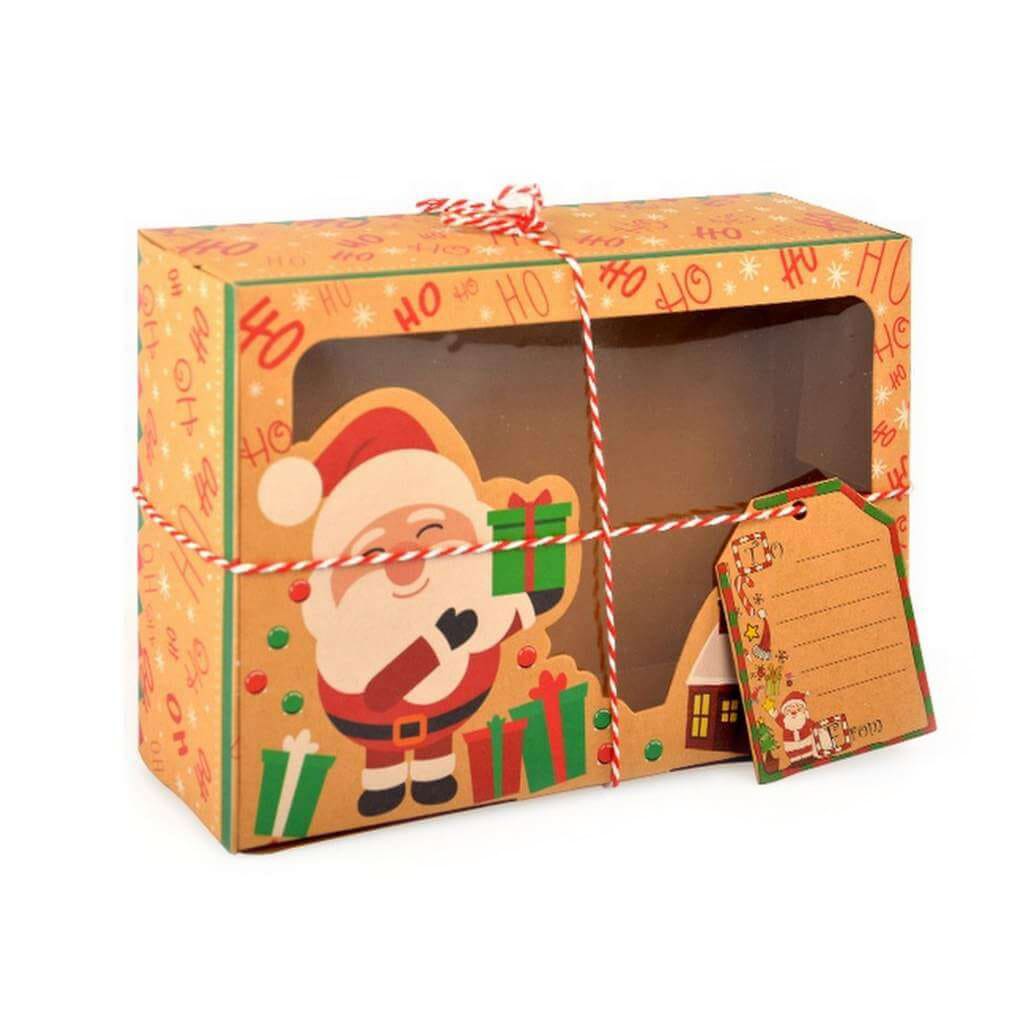 Set Cajas Navidad Kraft Santa 4 Unidades 3