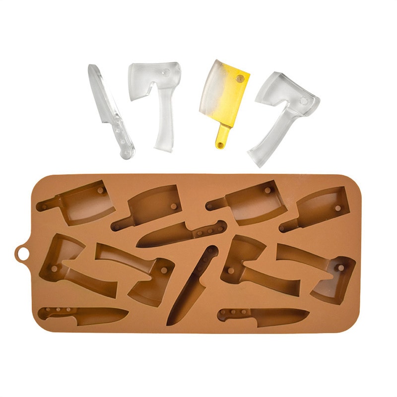 Molde Chocolate Silicona Hachas y Cuchillos 0