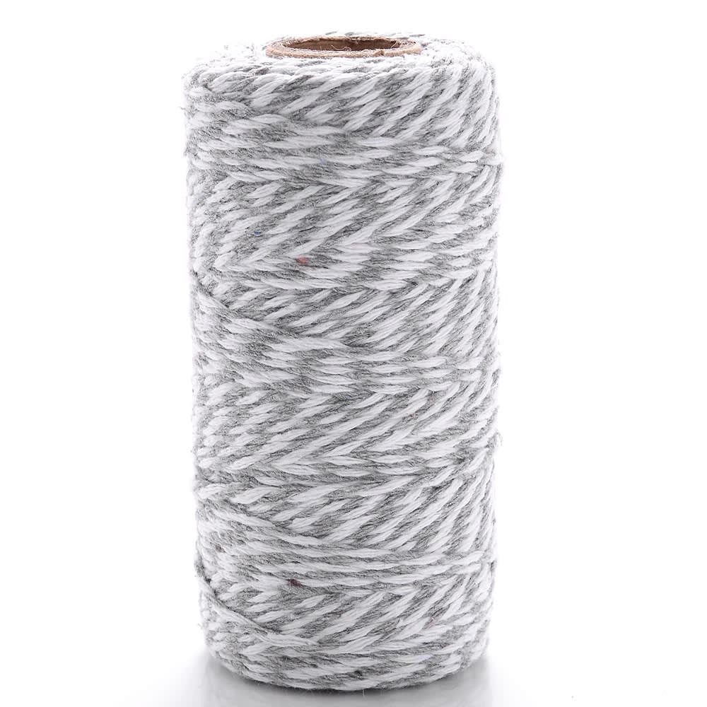 Cordón de Algodón Gris-Blanco 100 mts. 2