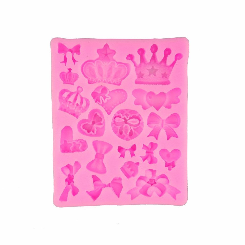 Molde Fondant Coronas Y Cintas Silicona 1