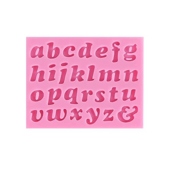Molde Fondant Letras Minúsculas Silicona 0