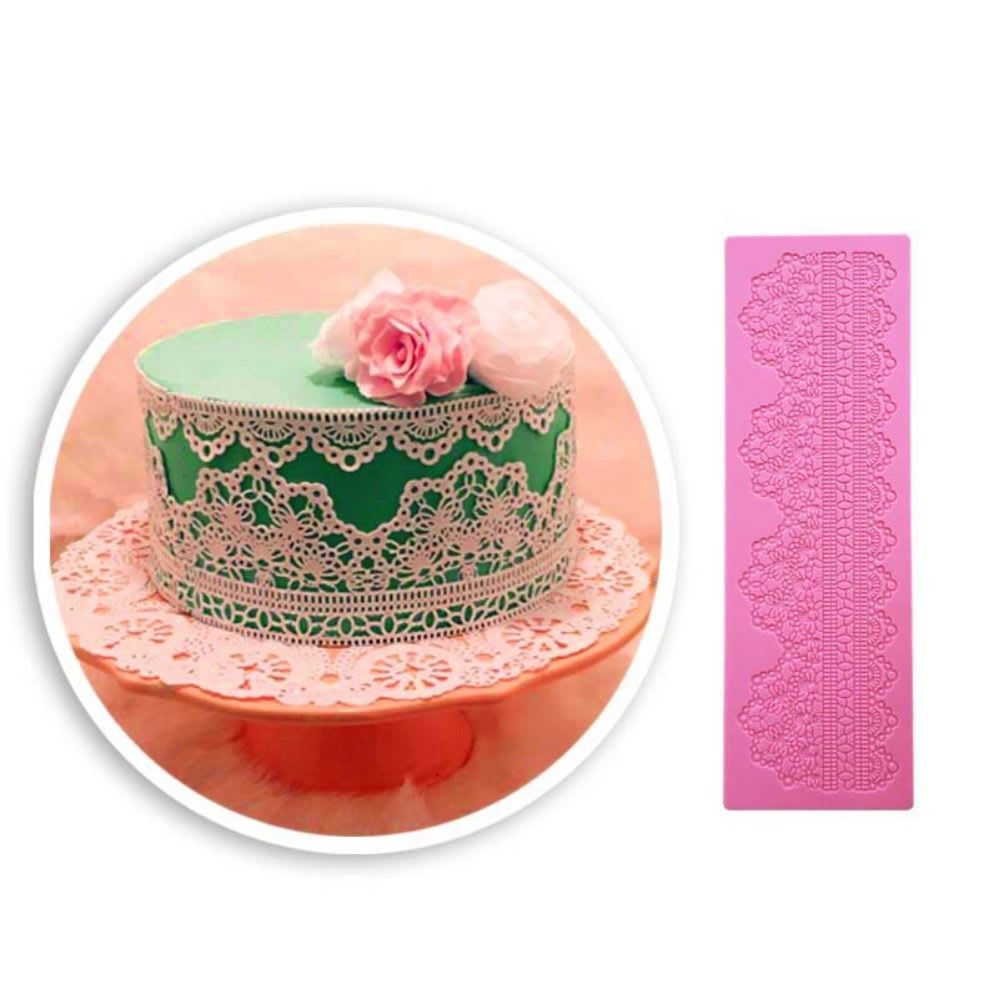 Molde Encaje Comestible 1 Diseño Ancho Silicona 0