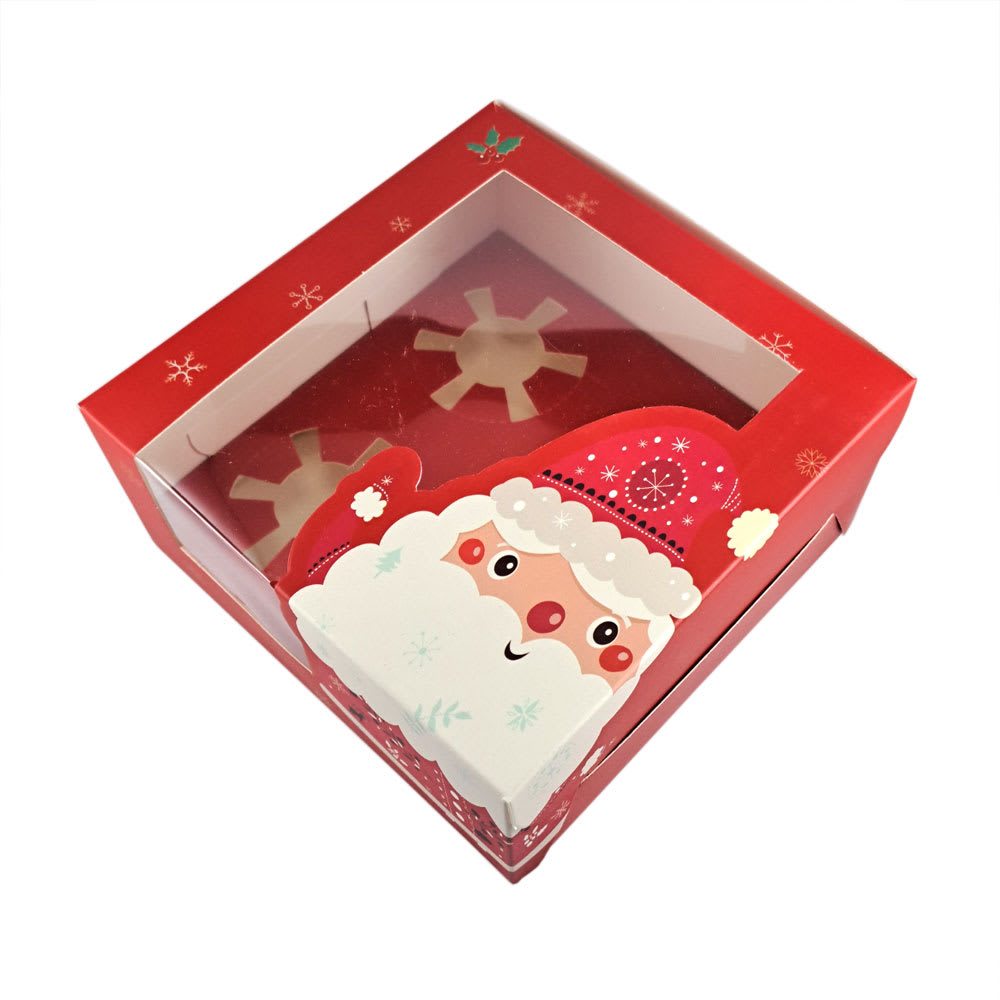 Set Cajas Navidad 4 Cupcakes Rojo 4 Unidades 5