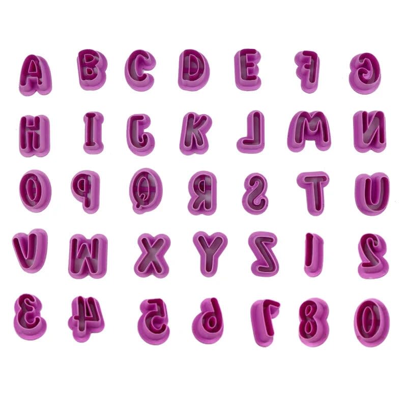 Set Cortadores Letras y Números 35 Piezas 0
