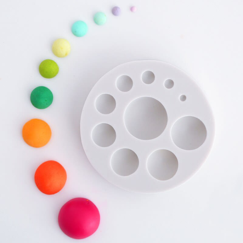 Molde Fondant Semi Esferas Silicona 0