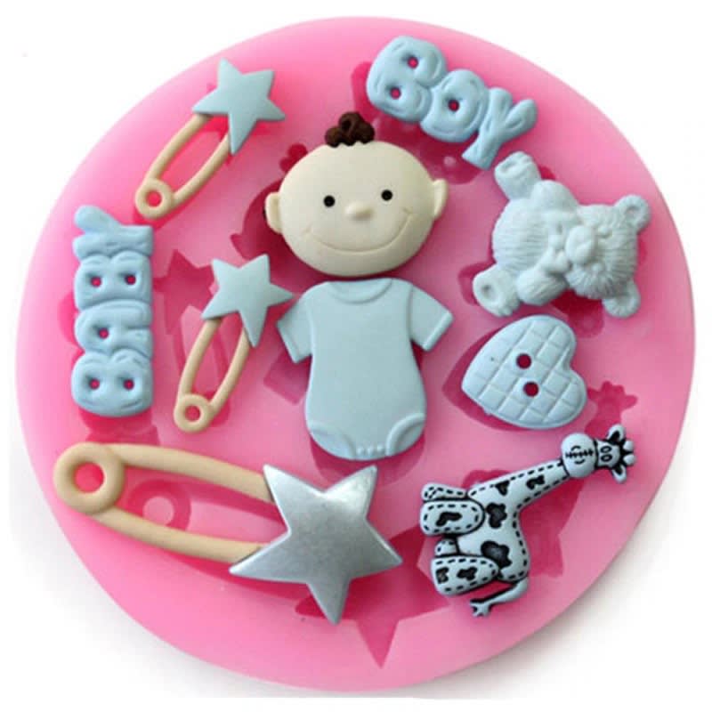 Molde Fondant Baby Boy Silicona 0