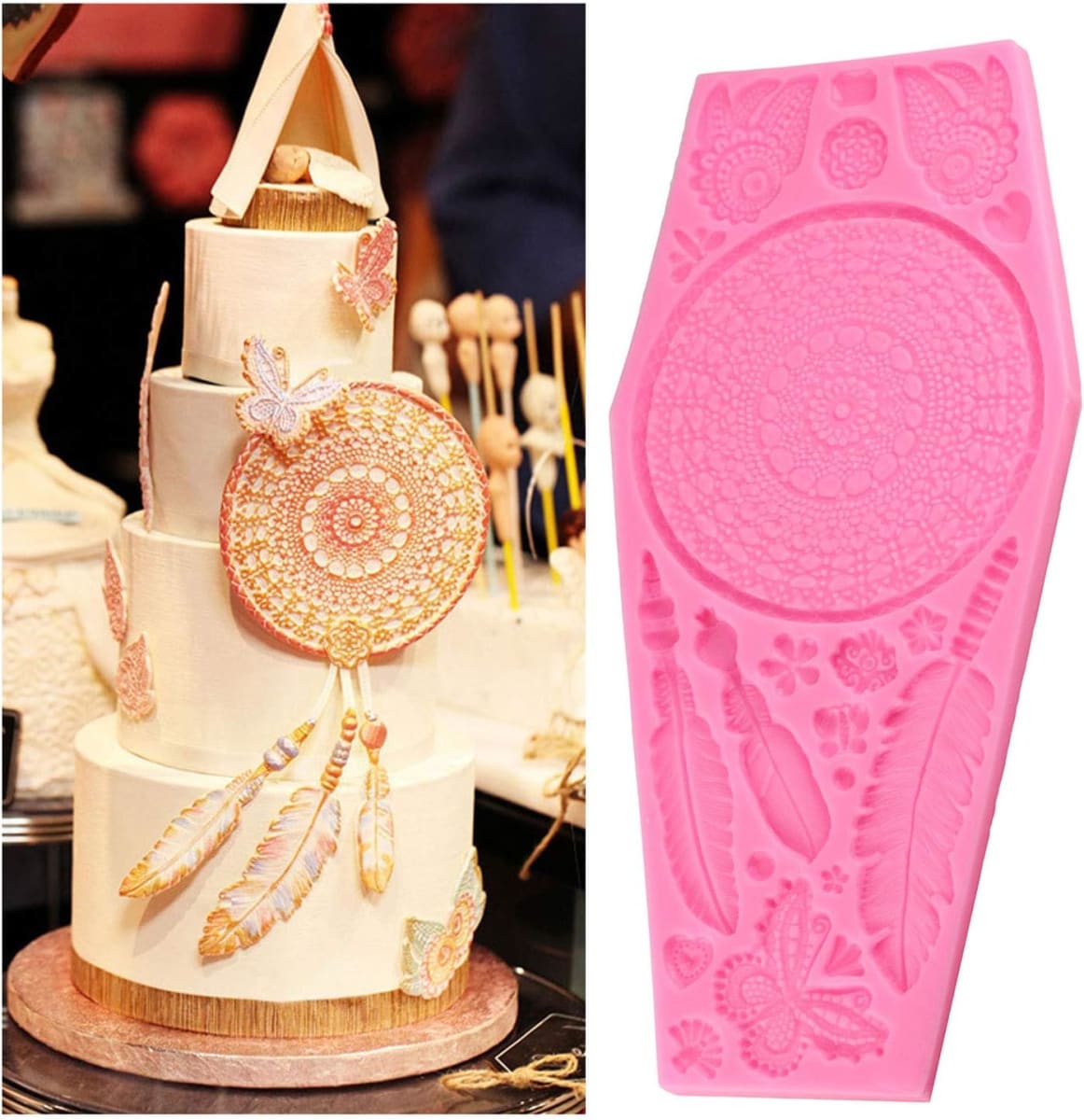 Molde Fondant Atrapasueños Silicona 0