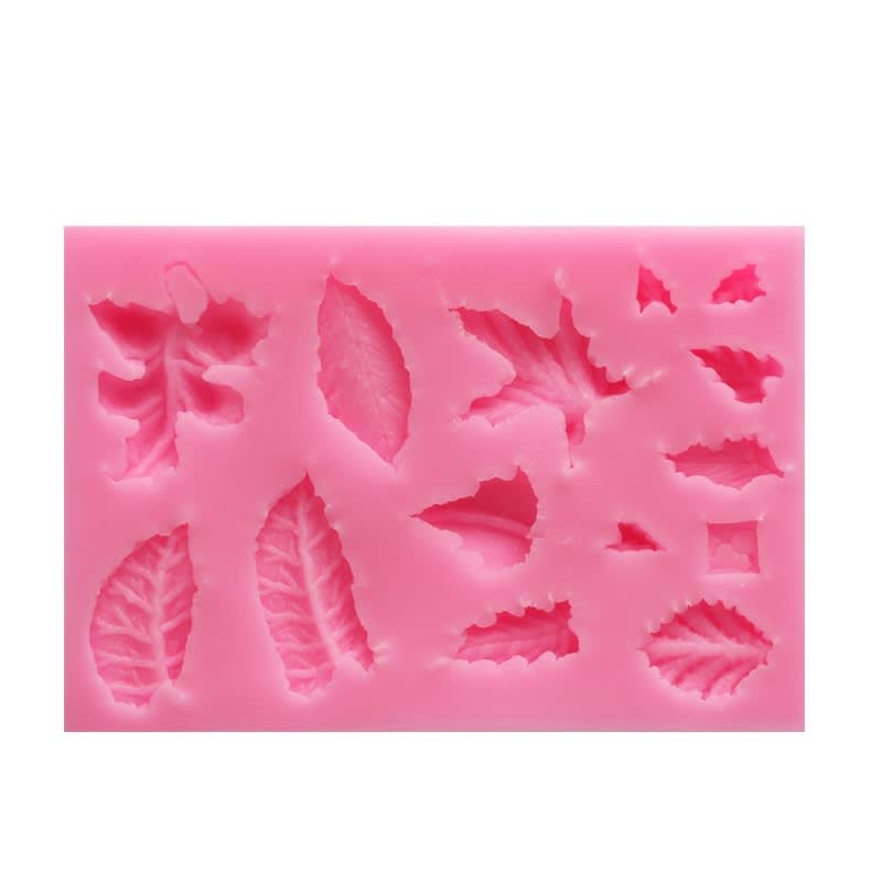 Molde Fondant Hojas Varias 11