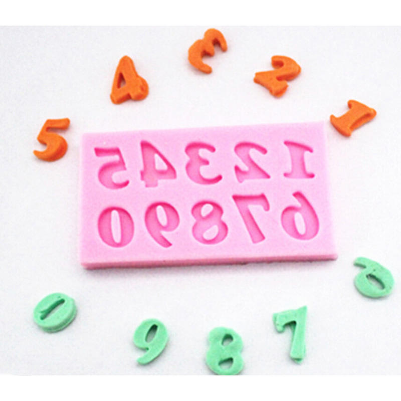 Molde Fondant Números Pequeños Silicona 0