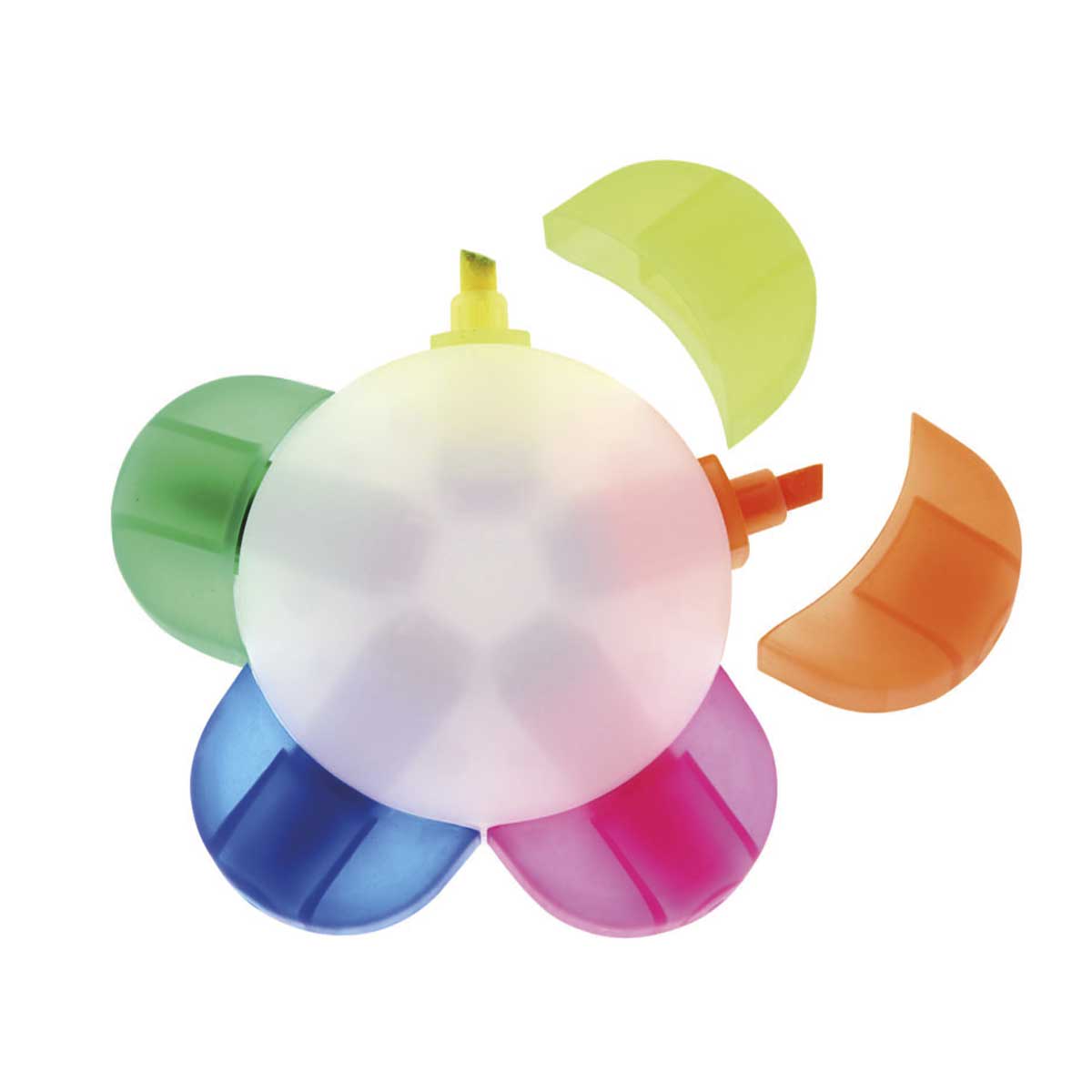 Destacador Marcador Forma Flor Personalizable 5 Puntas10