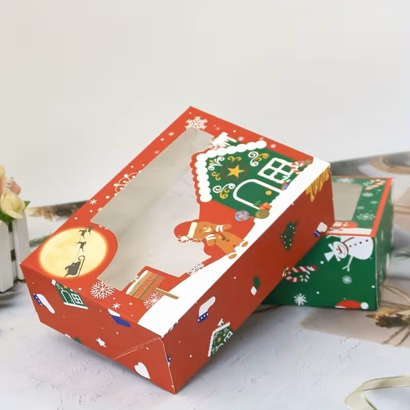 Set Cajas Navidad N°4 Hombre Jengibre Rojo 4 Unidades2