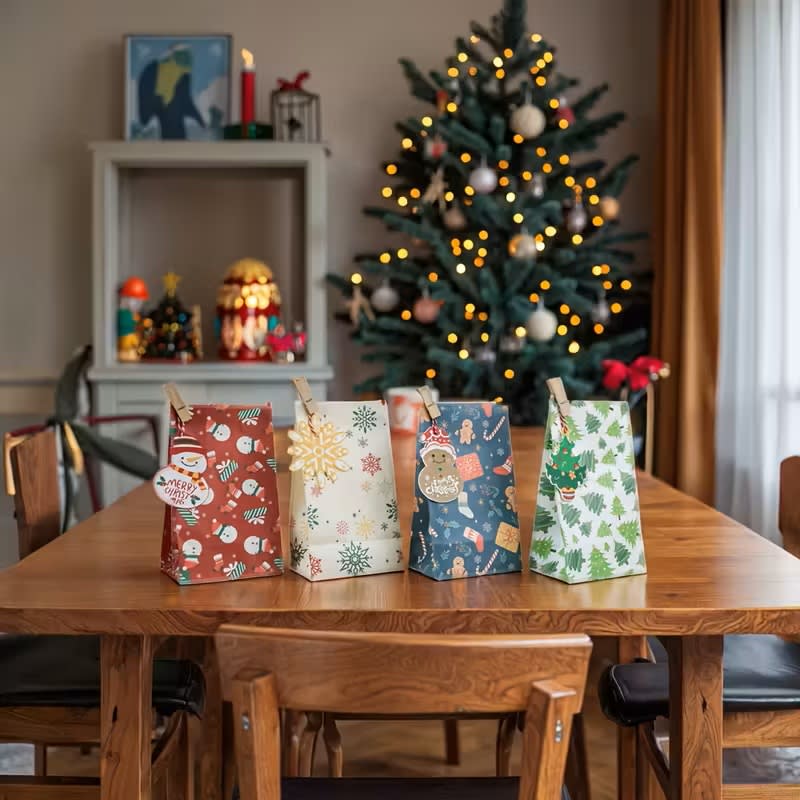 Set Bolsas de Papel Navidad con Sticker y Tag - 12 Unidades11