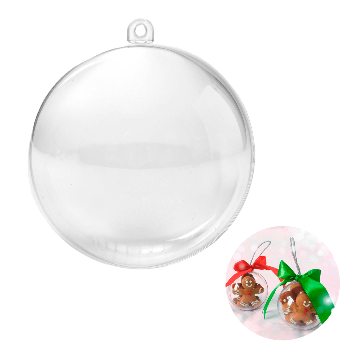 Esfera Acrílica Transparente 8 cm. 10 Unidades 0