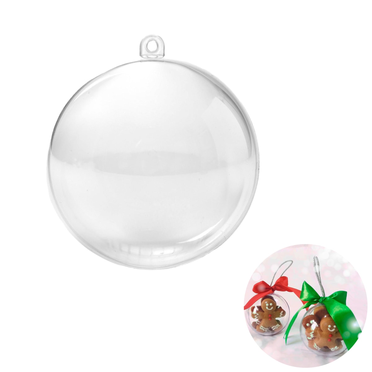 Esfera Acrílica Transparente 7 cm. 5 Unidades 0