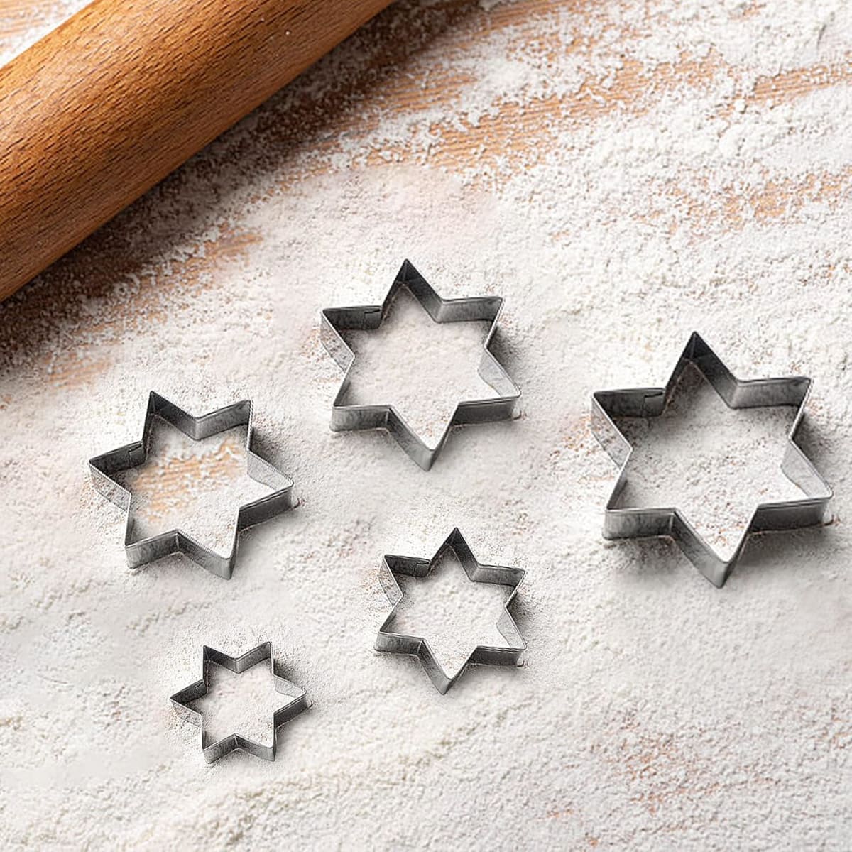 Set Cortadores Metálicos Estrella de David 5 Piezas5